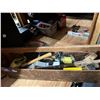 Image 1 : Wood toolbox saw and contents
