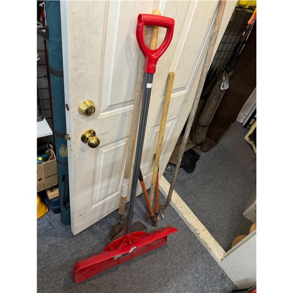 Snow shovel, and garden tools