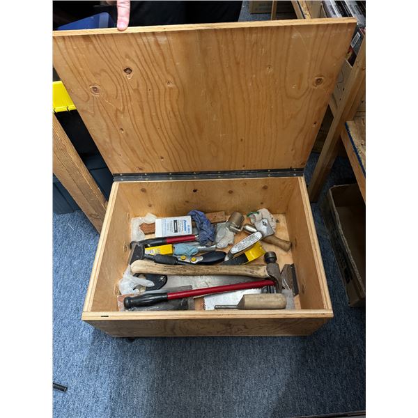 Wood box and contents