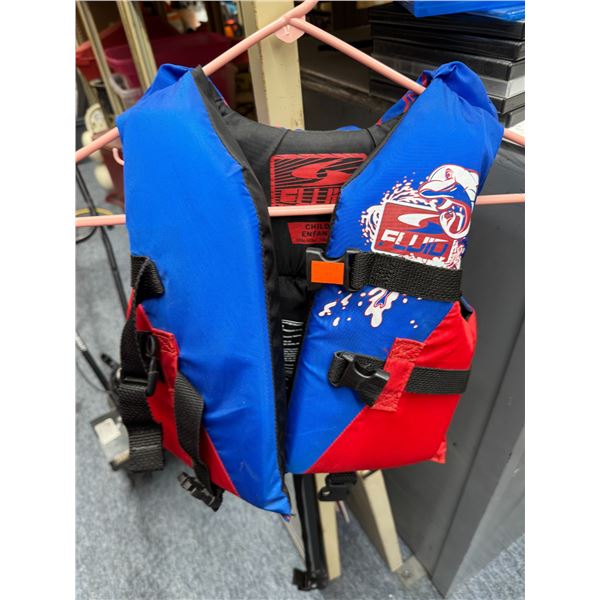 Fluid child lifejacket 30 to 60 pounds
