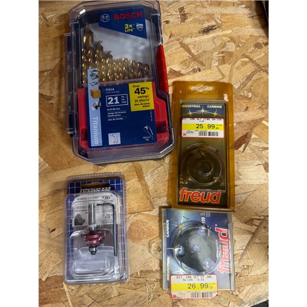 Drillbits, carbide blades, etc.