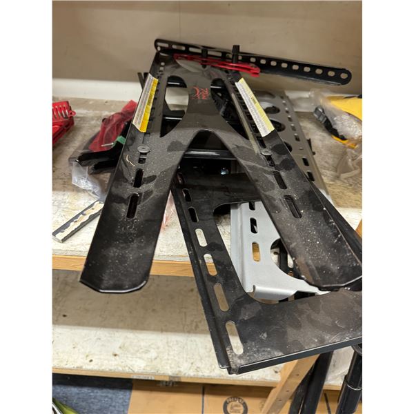 Metal pieces, TV rack, parts, etc.