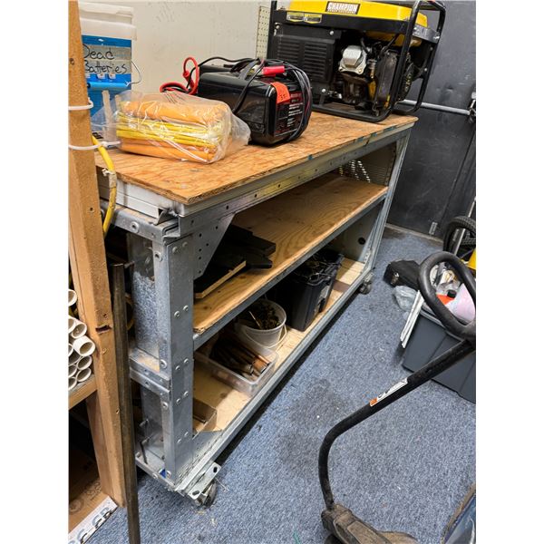 Rolling cart 64" x 33 1/2" x 38" tall