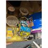 Image 1 : Electrical, tape, sandpaper, and other garage related items