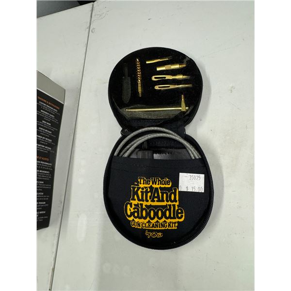 The whole kit and , caboodle gun cleaning kit