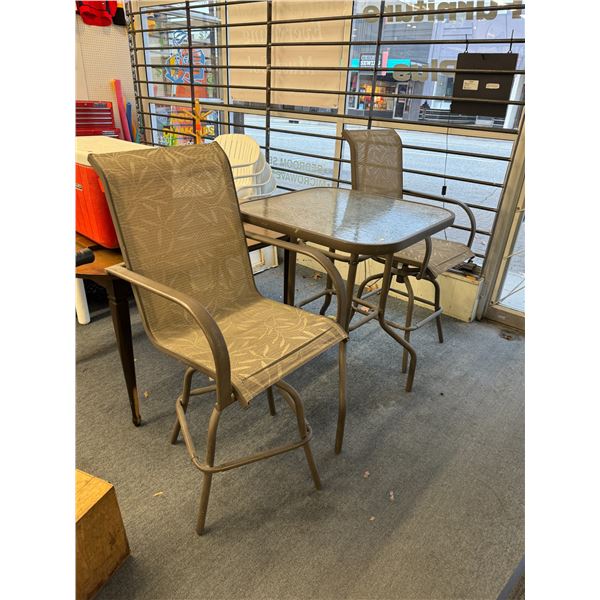 Patio table and two chairs