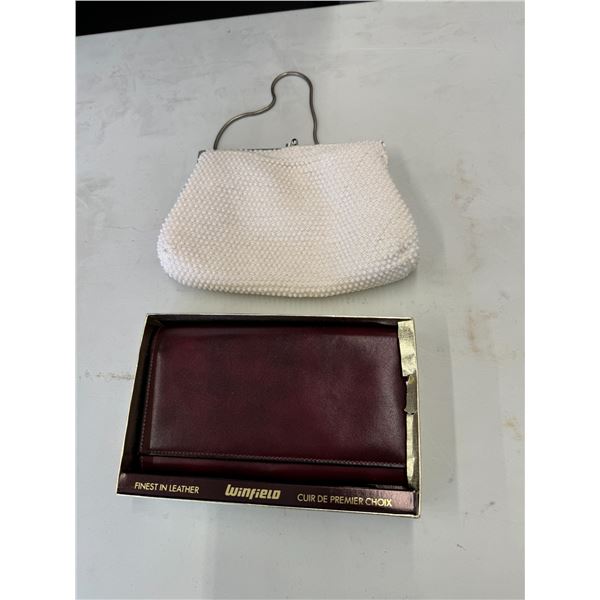 Vintage purse and leather wallet