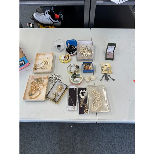 Assorted costume jewelry