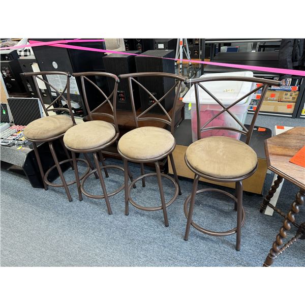 4 swivel bar stools 26 inches to seat