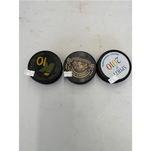 Hockey pucks