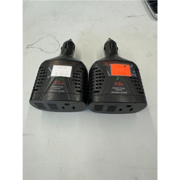 2 vehicle power adapters