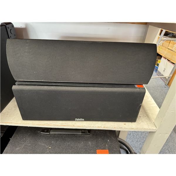 Paradigm and definitive center speakers