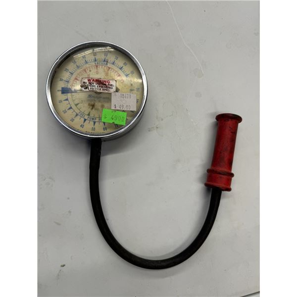 Snap-on vacuum and fuel pump pressure guage