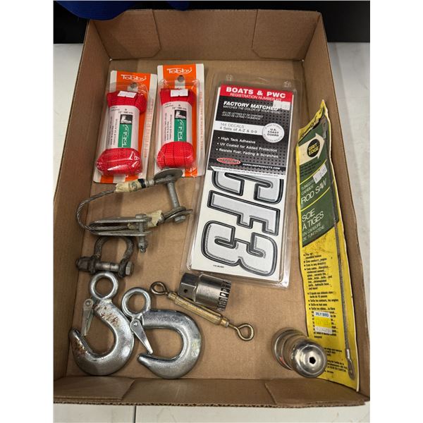 Hooks, factory matched stickers, misc