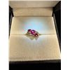 Image 1 : 3 red hearts ring 10k 2.4g