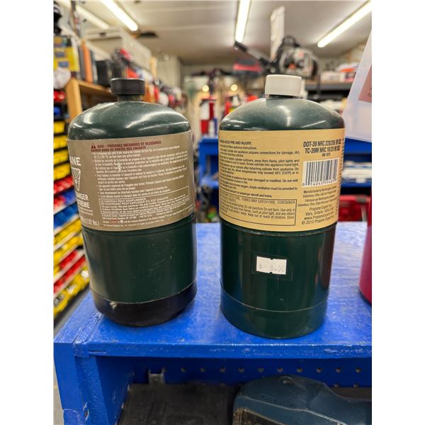 2 propane bottles