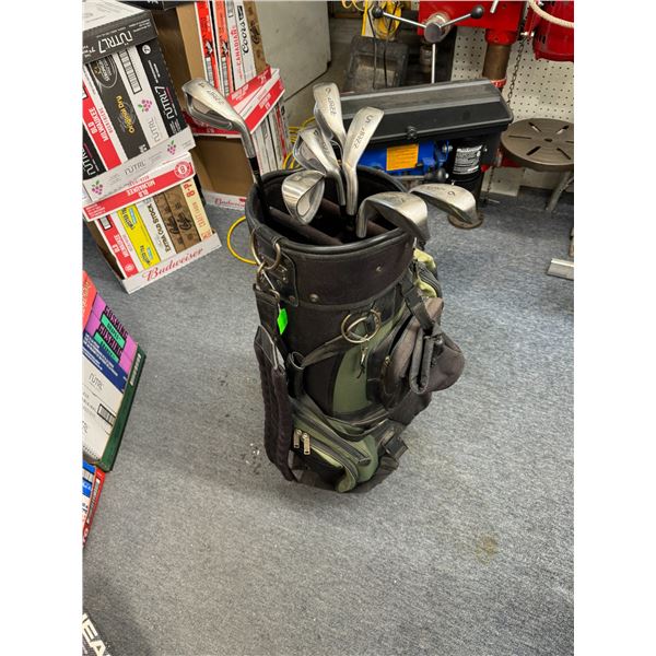 Golf clubs and bag