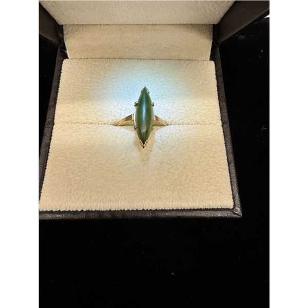 Long Jade Ring 10k 3.2g