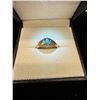 Image 1 : Blue stone ring 10k 3.4g