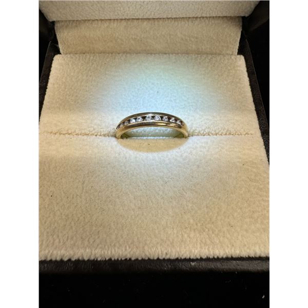 Thin channel diamond ring 14k 2.5g
