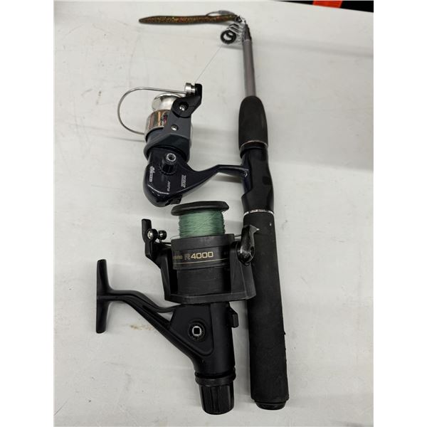 Fishing rod and 2 reels