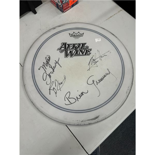 April wine drum skin signed