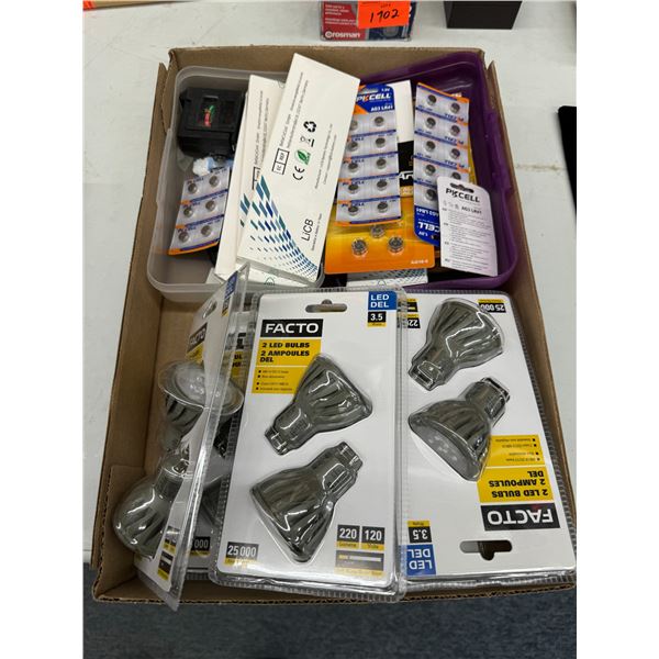 Lights bulbs and batteries