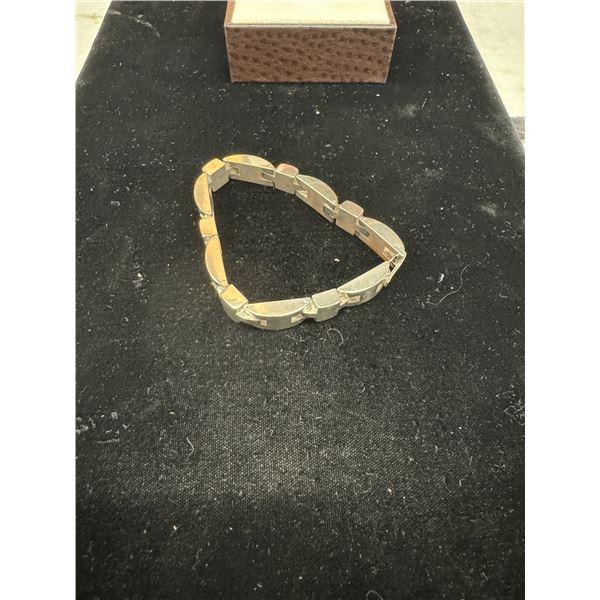 Silver link bracelet 7" 925 52g