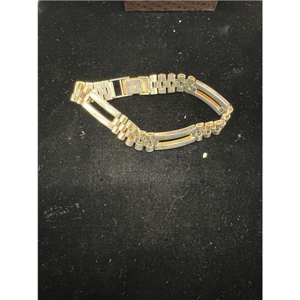 Thick silver rectangle bracelet 925 28g