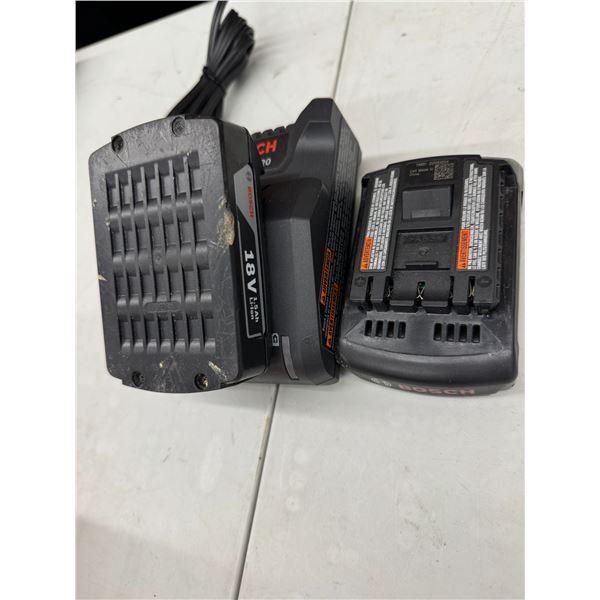 2 Bosch batteries and charger