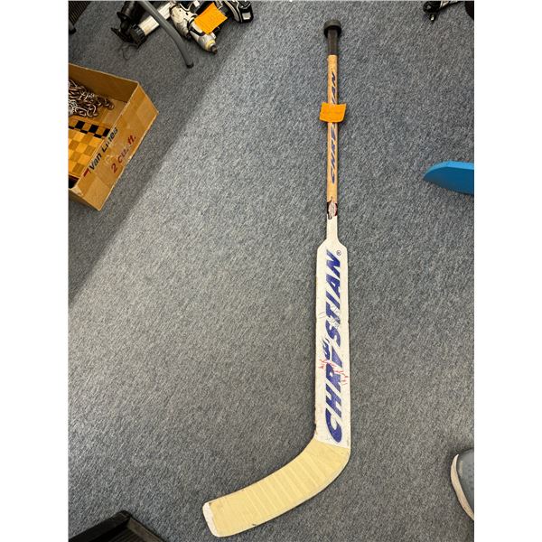 Justin pogge Ivan Mclelland signed stick