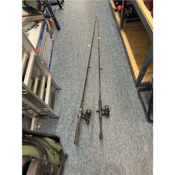 2 fishing rods and reels