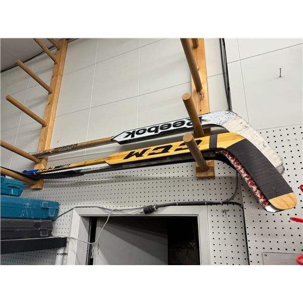 Lot of goalie sticks