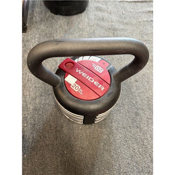 Weider kettle bell adjustable weight
