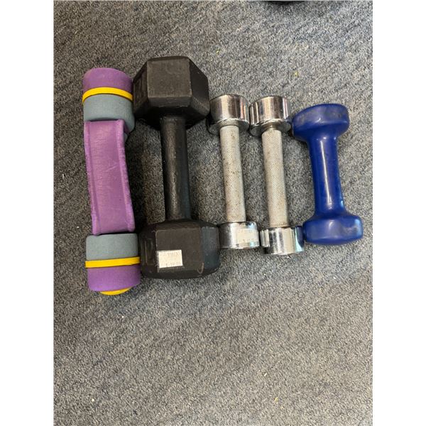 Lot of dumbbells