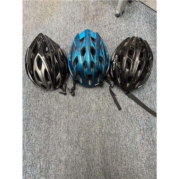 3 helmets