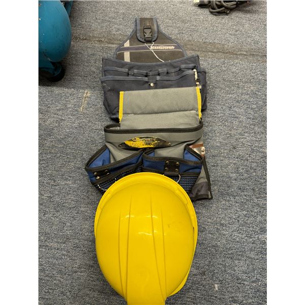 Tool belts and hard hat