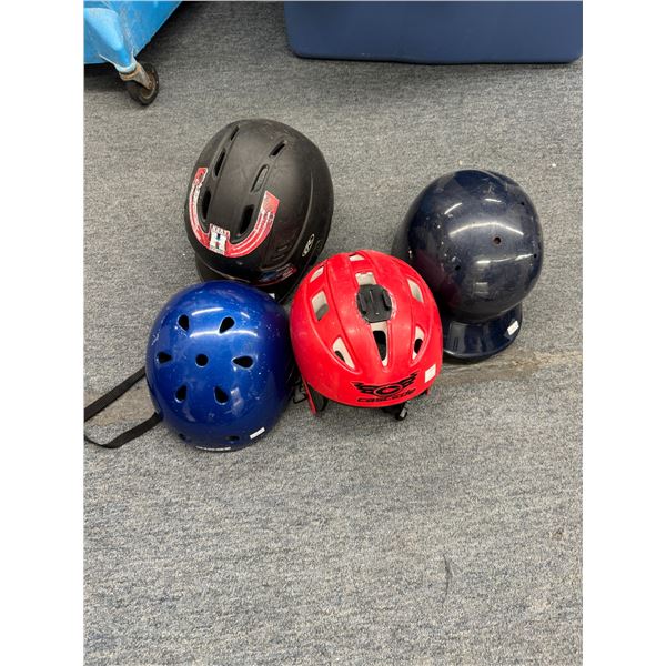 4 helmets