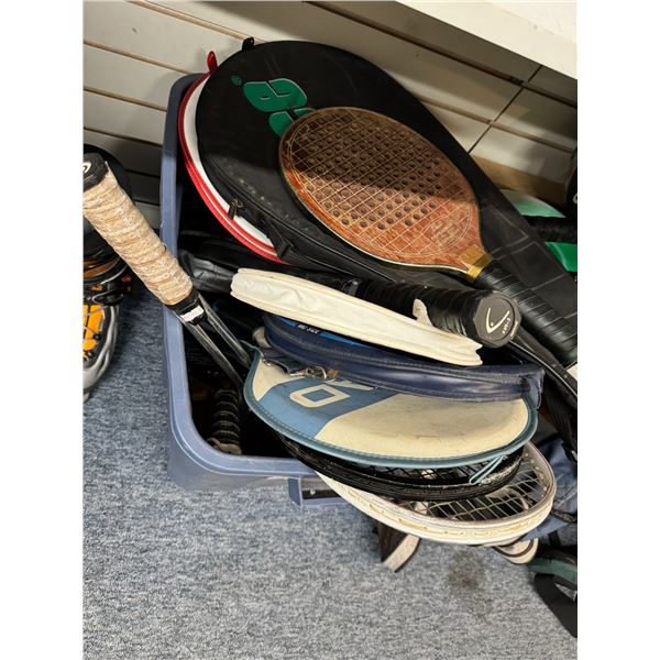 Bin of rackets