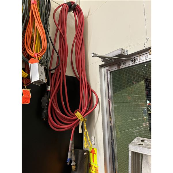 Red irrigation blow out hose