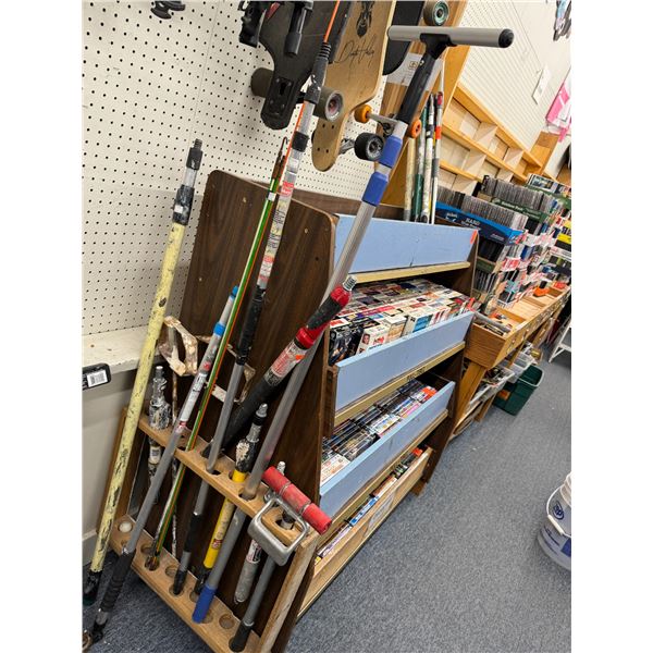 Lot of painting accessories and poles