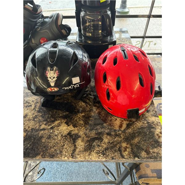 2 helmets