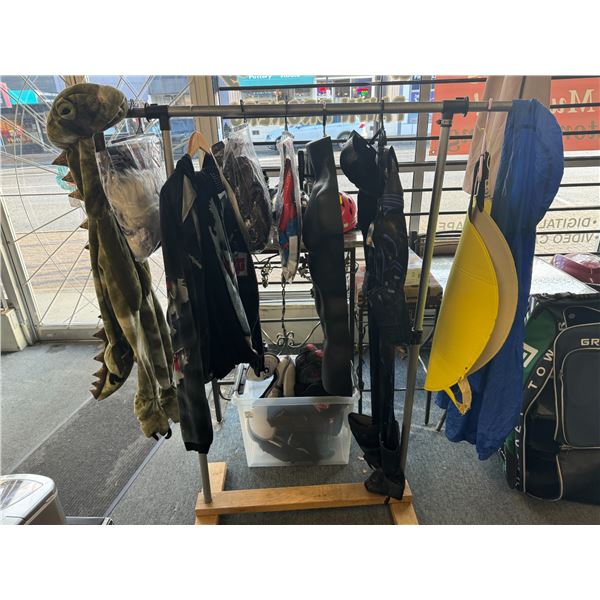 Lot of costumes and rack