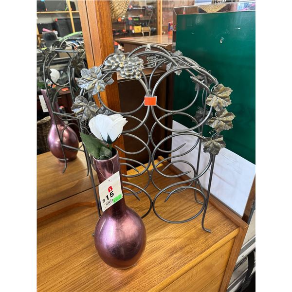 Wine rack and vase