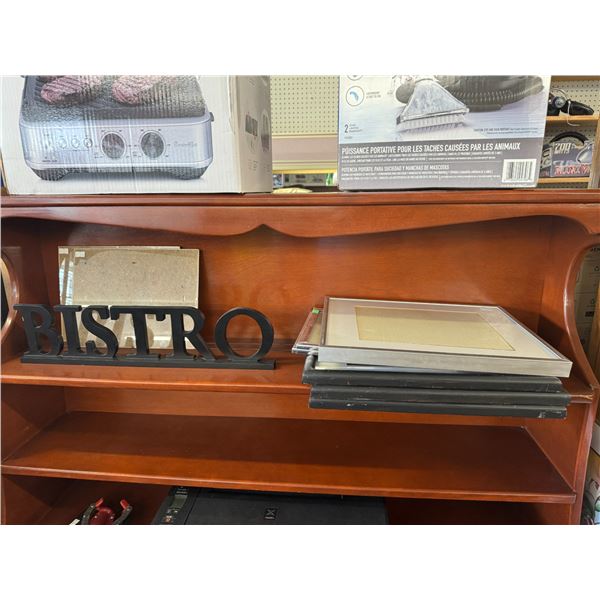 Frames and bistro sign