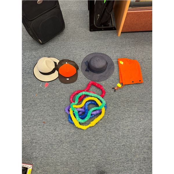 Hats and necklaces