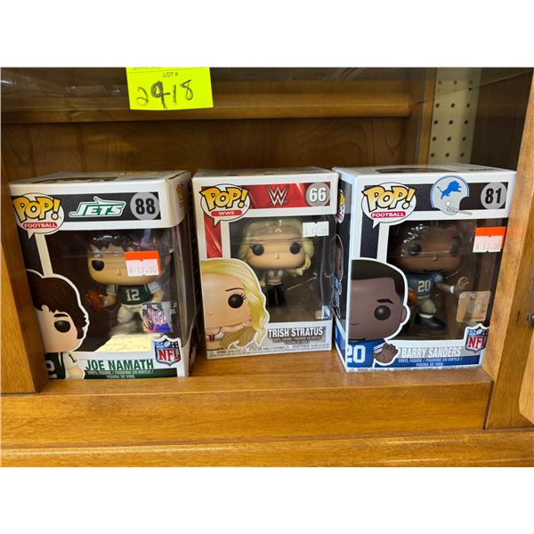 3 pop figures