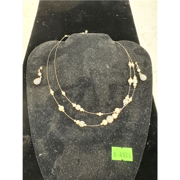 18" necklace and earrings