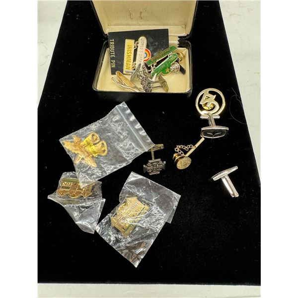 Misc pins, cuff links