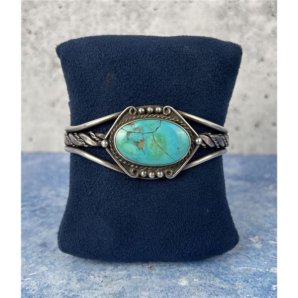 Navajo Turquoise Sterling Silver Bracelet